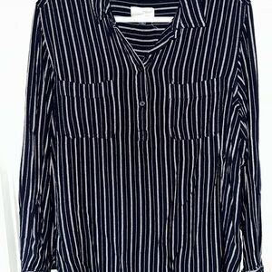 Universal Thread Navy and White Striped Shirt